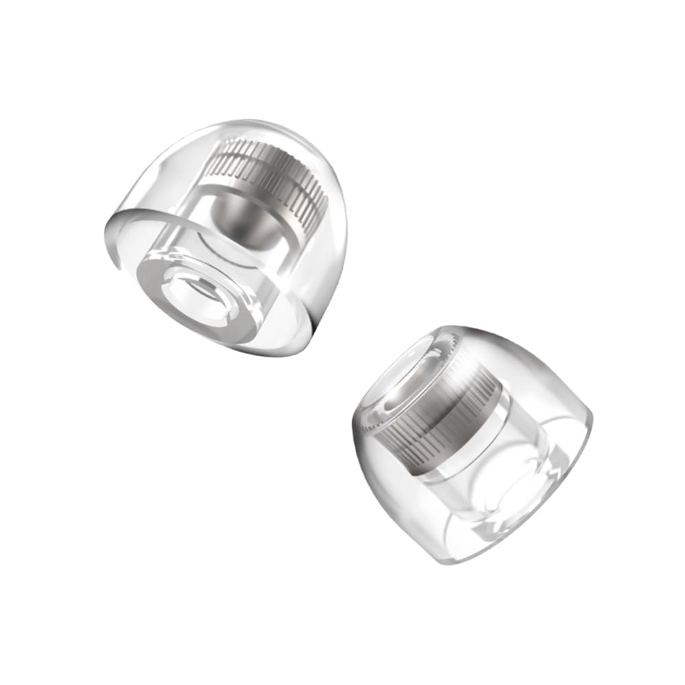 AZLA Mithryl IEM 이어 팁 - 넓은 선명하고 이어버드 스테인리스 교체 사운드를 유선 스틸 위한 및 HiFi 수술용 헤드폰용 (2쌍) 이어버드, 모니터, (ML) 코어