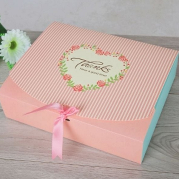 접이식 선물 상자 리본 포장상자 화이트데이 핸드메이드 기념일 초콜릿 - 상품 이미지