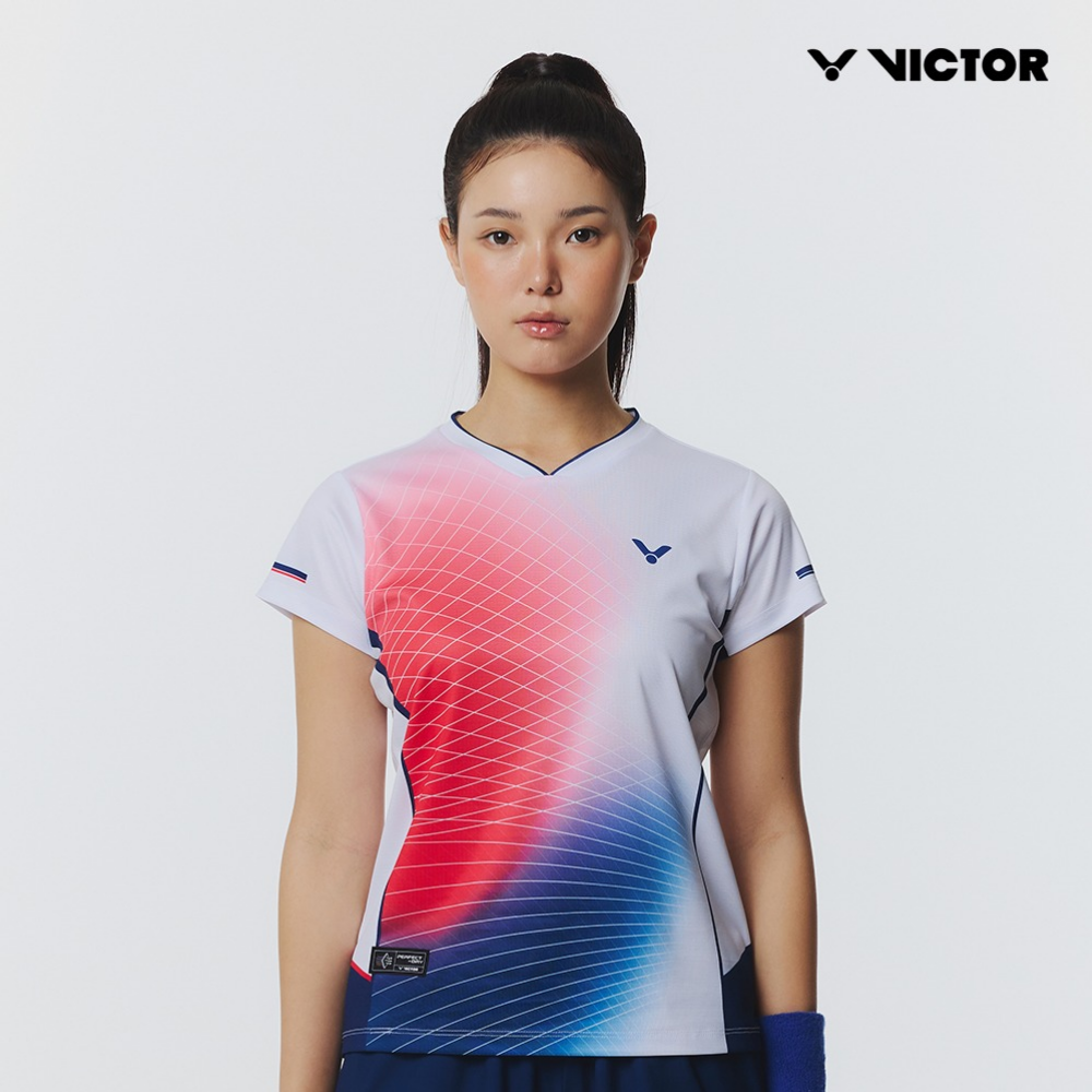 빅터 배드민턴 티셔츠 의류 경기복 VT26AGW010F - 상품 이미지