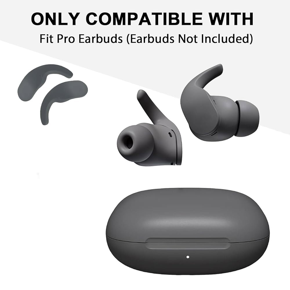 Adhiper Fit Pro 이어 후크, 교체용 후크 실리콘 그레이) 오른쪽 Beats 윙 수리 프로 이어버드용 윙팁, 부품, 및 세이지 교체용(왼쪽 Black - 상세 이미지 2
