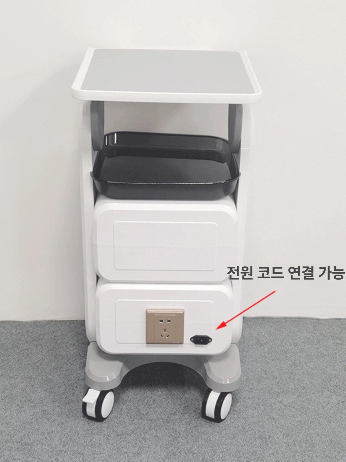 서랍형 트롤리 무빙 웨건 마사지샵 병원 네일샵 작업대 없는 더블 트레이 공식 표준 구성 50x42x69cm - 상세 이미지 4