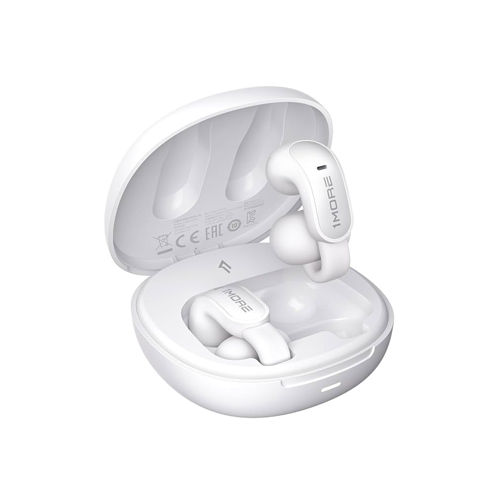 1MORE Ear Clip S12, 클립온 화이트 사운드, 통화, 편안함, 재생, 5.4 긴 IPX5 오픈 강력한 꼭 헤드폰, 가벼운 이어버드, 컨트롤 이어 핏, 터치 방수, 블루 - 상품 이미지