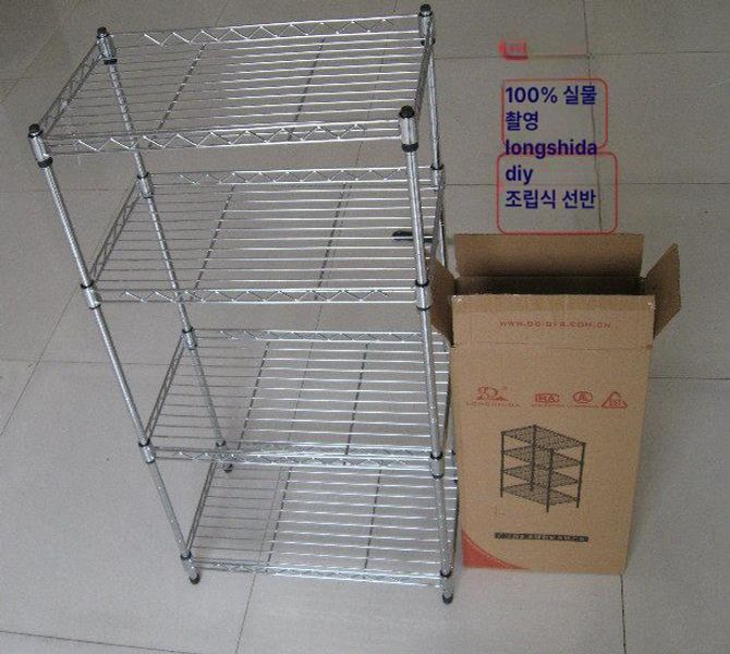 철제 경량랙 조립식 산업용 베란다 펜트리 무볼트 세탁기 길이 40 높이 45 2단 0칸 - 상세 이미지 5