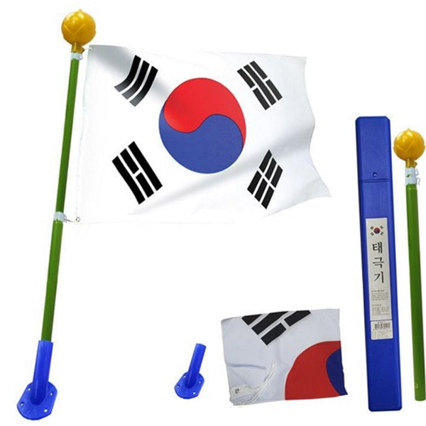 가정용 태극기 세트 국경일 국기함 세트 꽂이 깃대 3단 보관함 - 상품 이미지