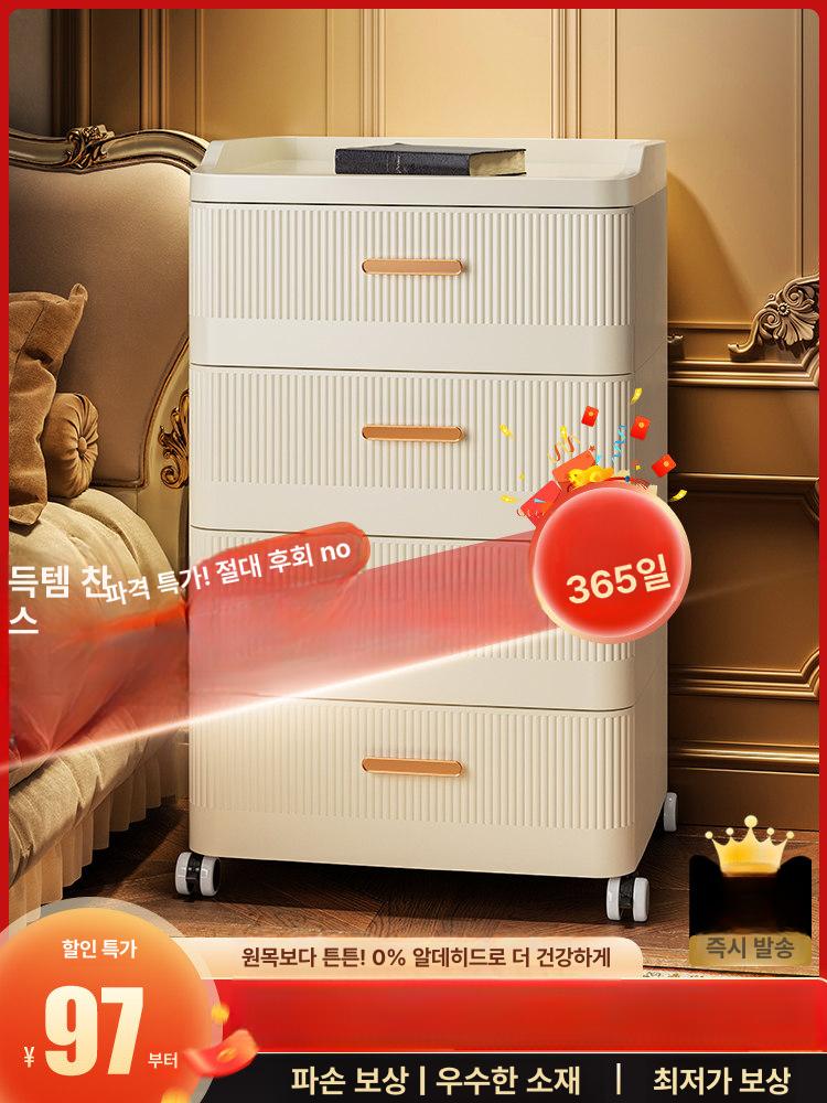 트롤리 서랍장 서랍 수납 서랍형 철제 수납선반 수납함 36cm 4단 - 상세 이미지 2