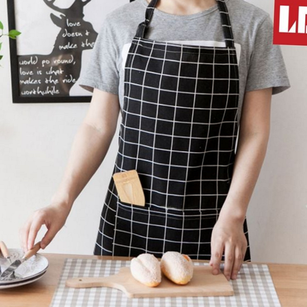 다용도 주방 앞치마 키친 요리 앞치마 북유럽 포켓 체크 웨어