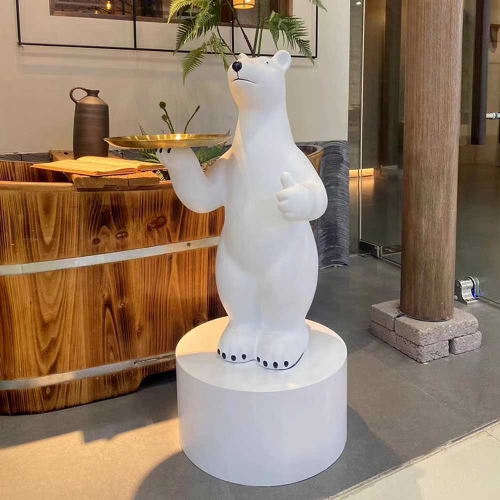 북극곰 테이블 거실 틈새 침대 수납 코너 현관트레이 - 상품 이미지