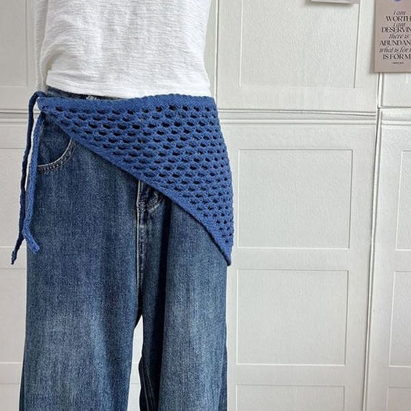 삼각넥 니트 스카프