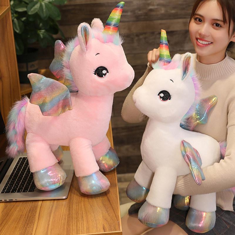 유니콘 인형 봉제 캐릭터 쿠션 대형 동물 귀여운 선물 - 상품 이미지