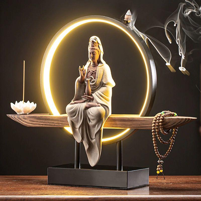 미니 LED 부처님 불상 아미타불 관음보살 가정용 장식 - 상세 이미지 2