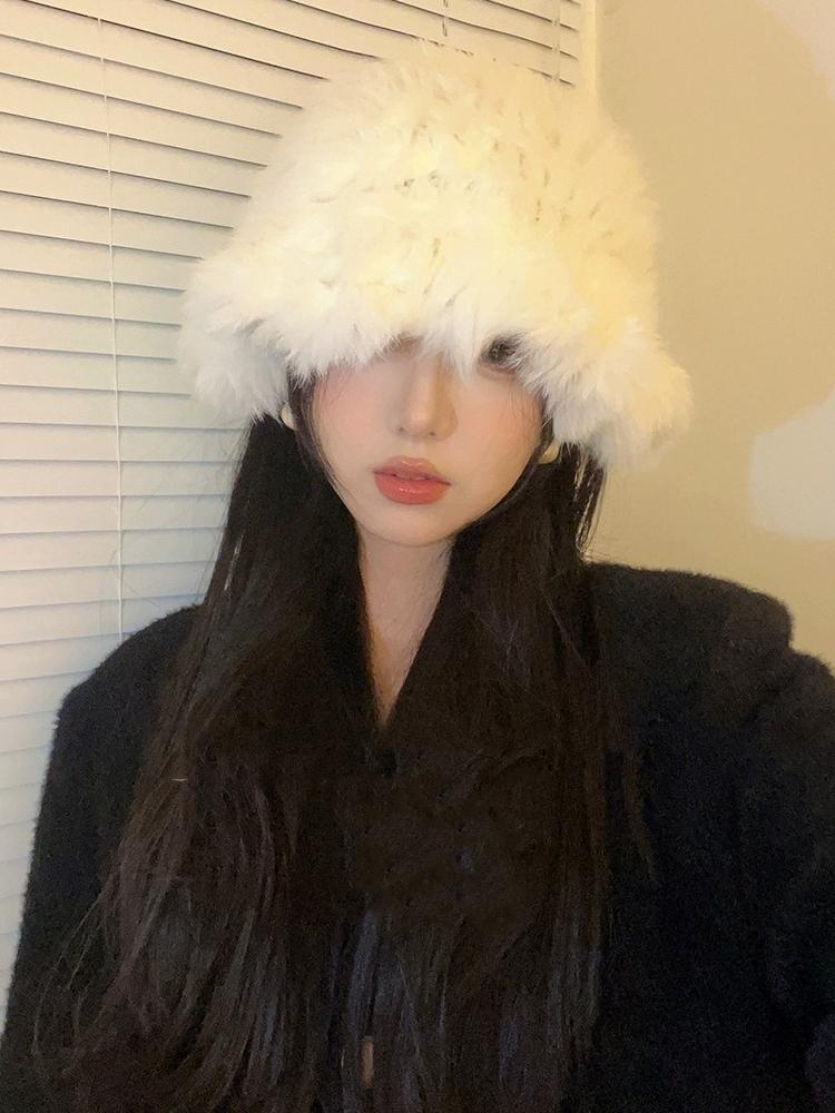 삿포로 모자 일본 스타일 양털 뽀글이 스키장 여성 모자 - 상품 이미지