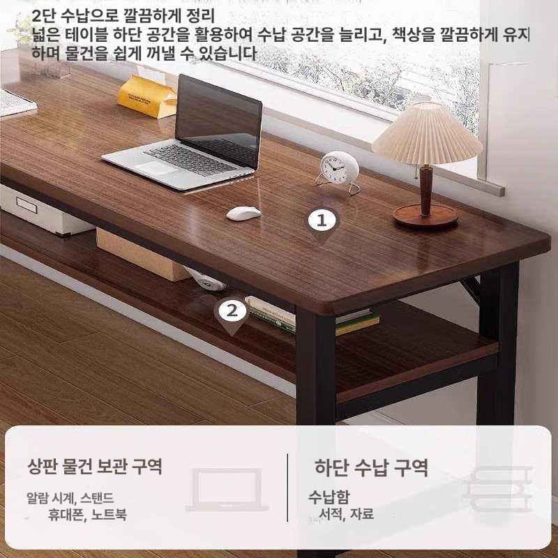 2인용 컴퓨터 책상 커플 미디 데스크 부부 넓은 테이블 - 상세 이미지 3