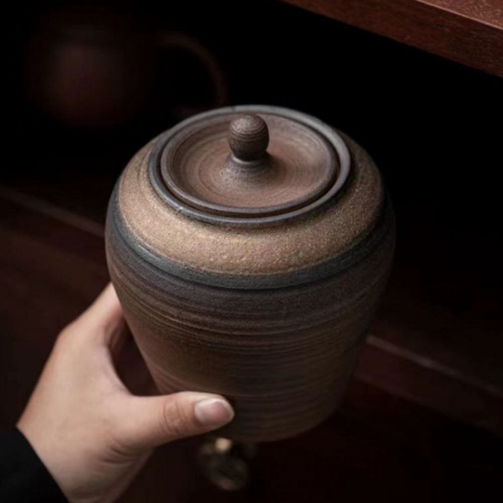 도자기 차통 찻잎 보관함 녹차 수납함 이미지 6