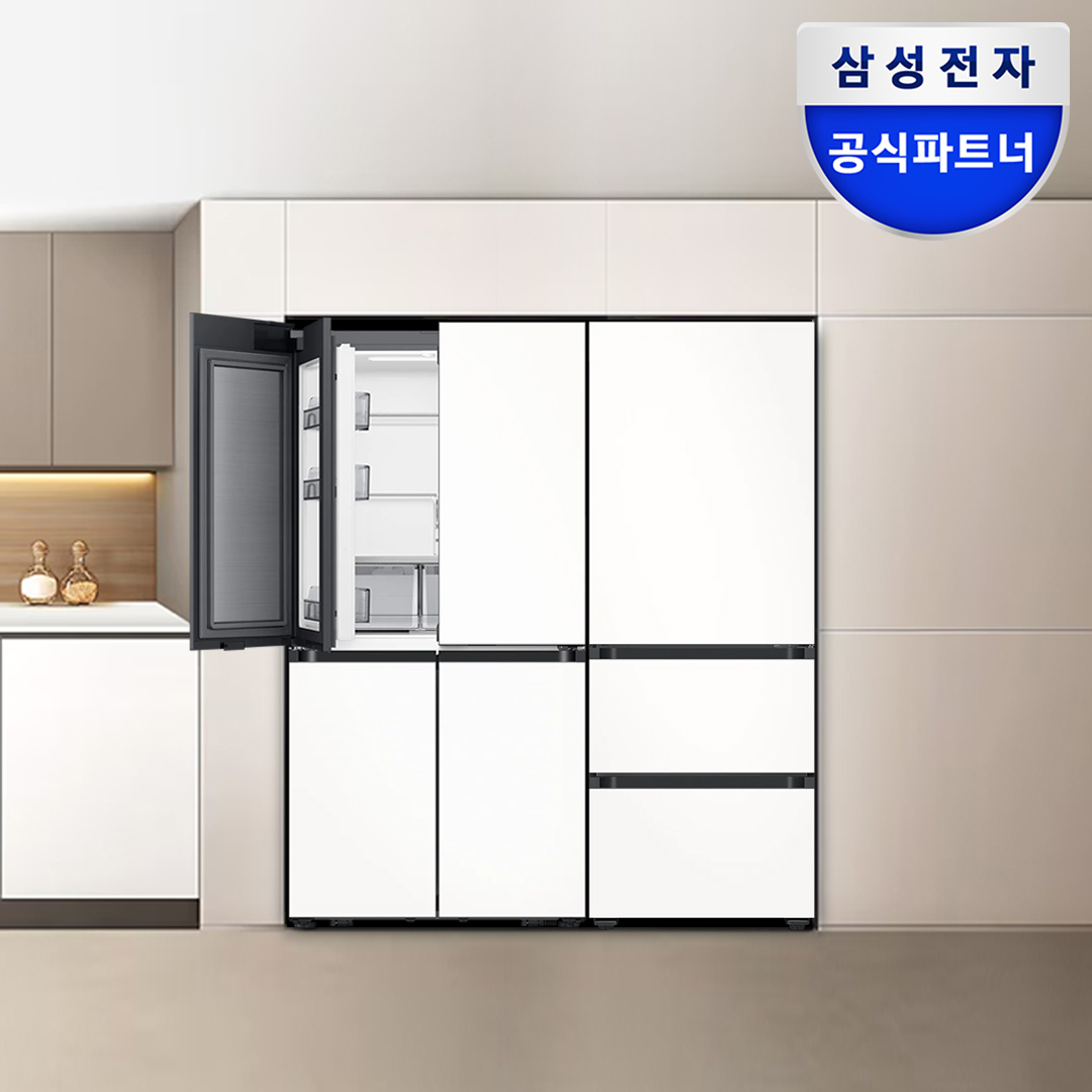 삼성 비스포크 Ai 냉장고 김치냉장고 키친핏 Max RM70F63M2Z RQ33DB74D2AP 에센셜화이트 푸드쇼케이스