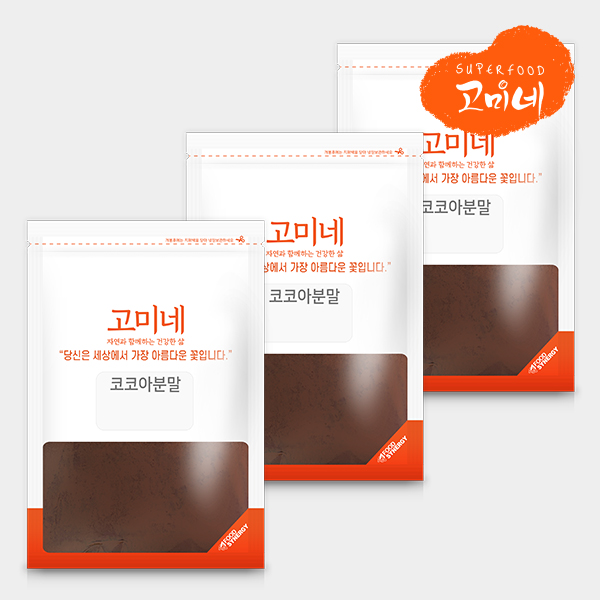 고미네 코코아가루 카카오분말 무첨가 100% 베이킹 재료 쿠키 파우더 300g, 3개 - 상품 이미지