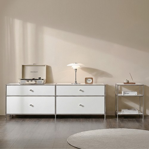 헤이몰리 헤이즈 미드센츄리 모듈 2단 1325 서랍장 거실장+2단 400 협탁