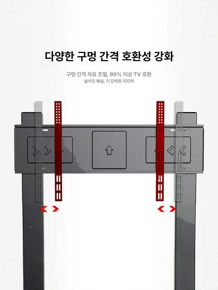이동식 TV 스탠드 70인치 회의실 모니터 받침대 바퀴형 거치대 - 상세 이미지 4