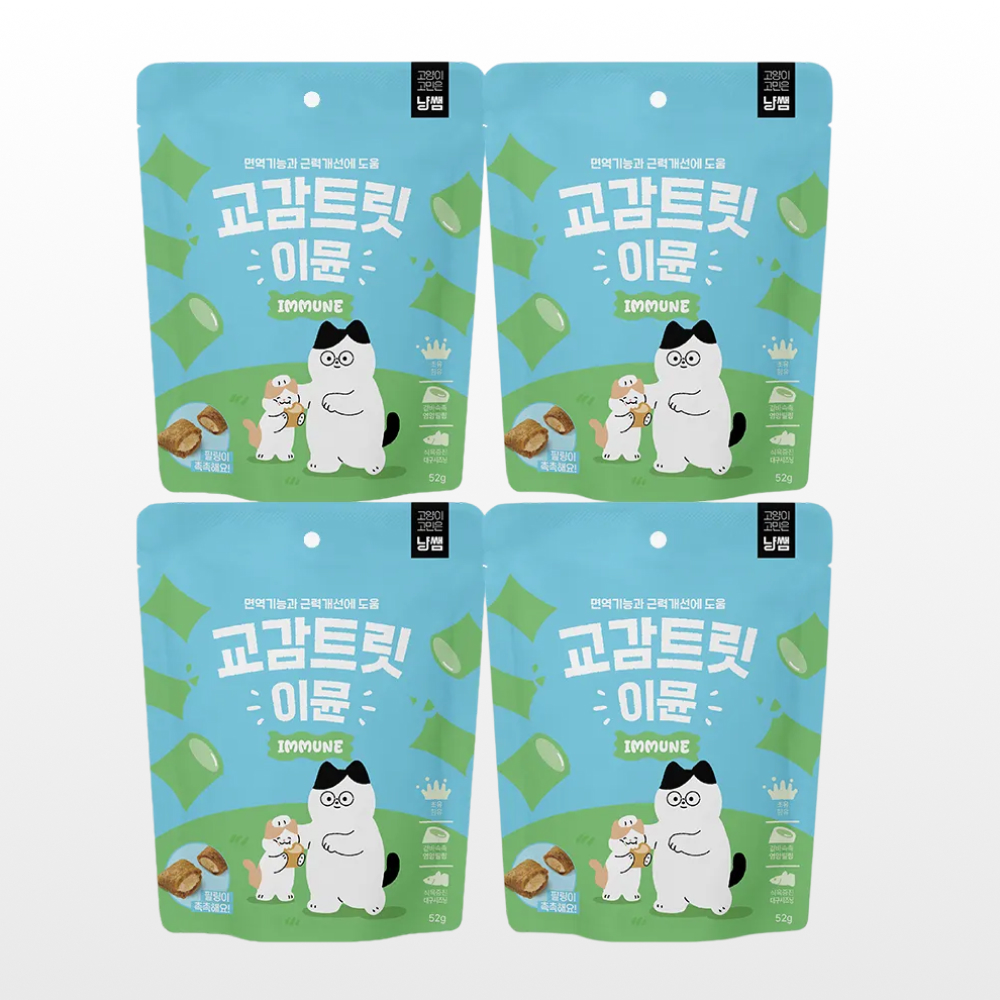 냥쌤 교감트릿 4팩 고양이 간식 트릿 이뮨 저칼로리 다이어트 간식 이미지 2