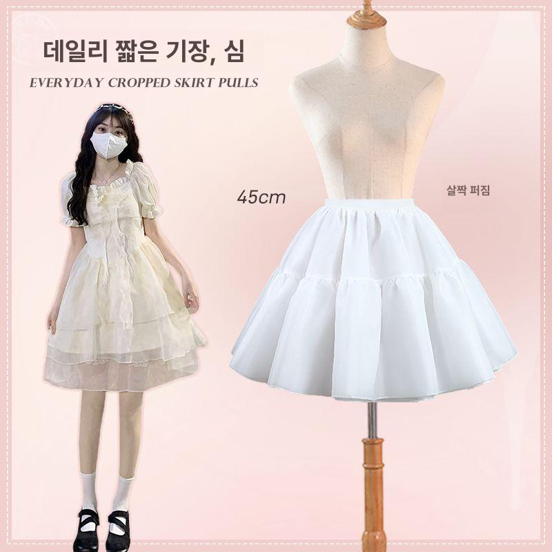 풍성한 패티코트 스커트 볼륨업 화이트 블랙 이너 속치마 - 상세 이미지 2