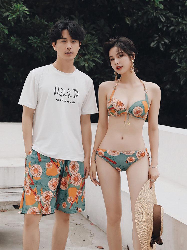 커플 수영복 휴양지 비치웨어 신혼여행 시밀러룩 리조트 - 상세 이미지 2