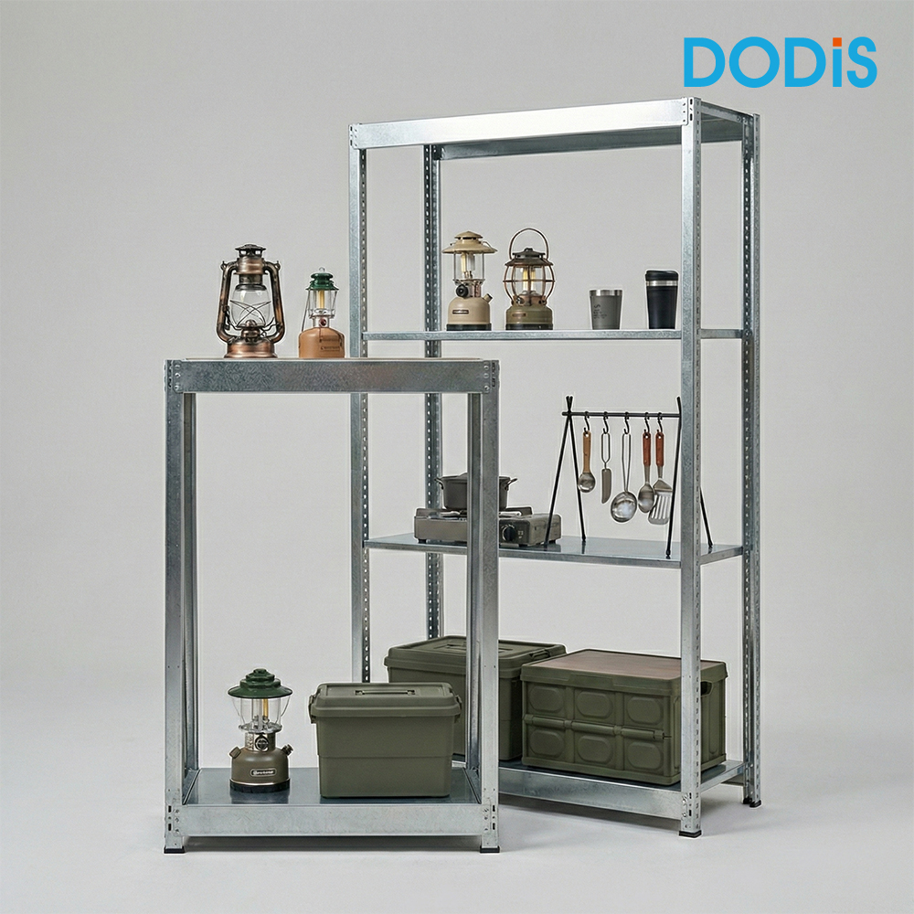 누들랙 실버 경량랙 100kg 철제선반 무볼트 조립식 앵글 창고 베란다 선반 9004501200 제품 이미지