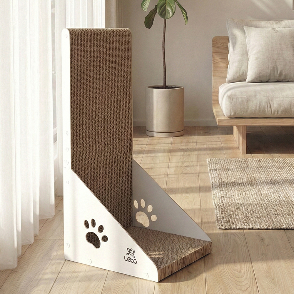 레토 원목 고양이 수직 스크래쳐 대형 90cm 이미지 3