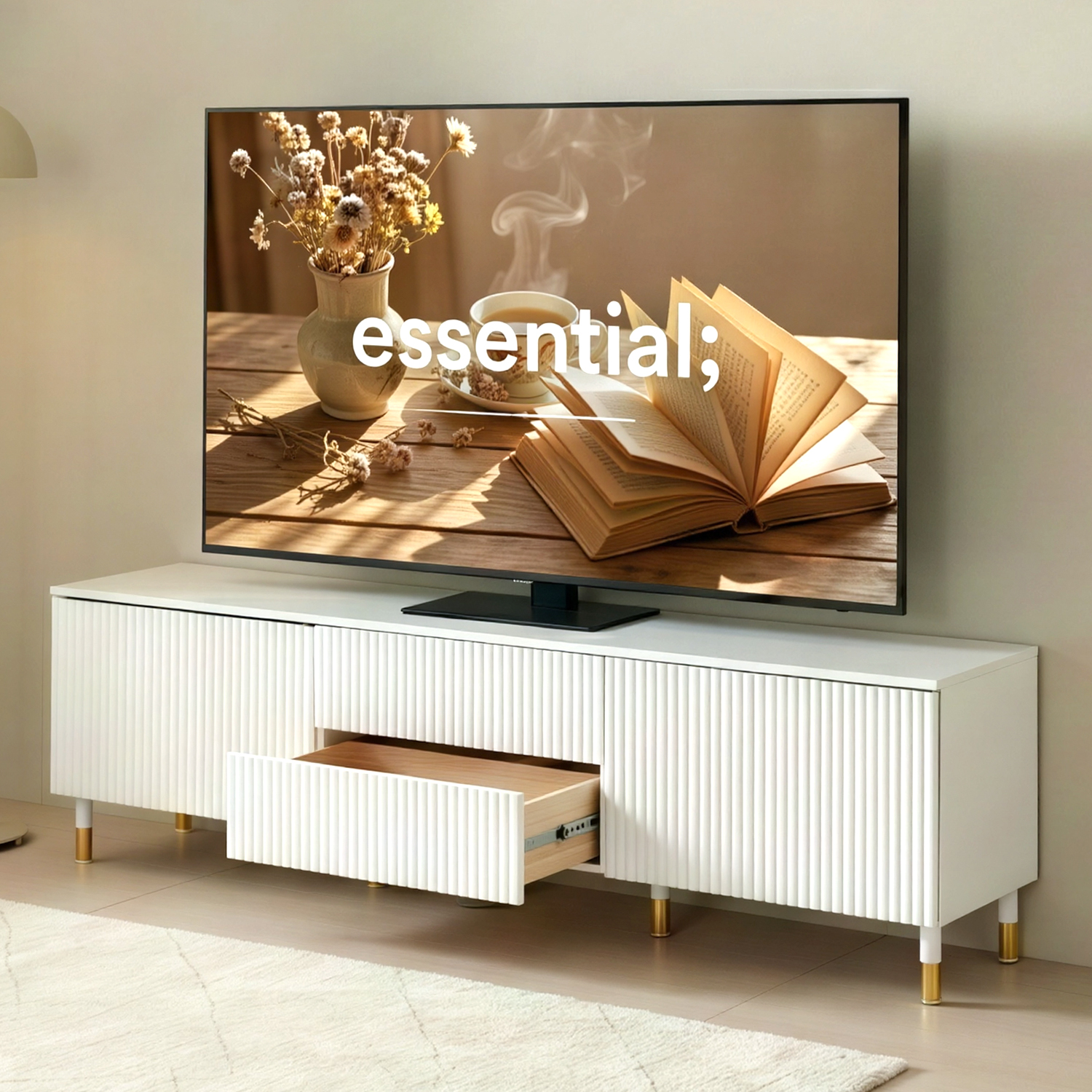 템바보드거실장 1800 낮은 거실장 tv 서랍장 2x2