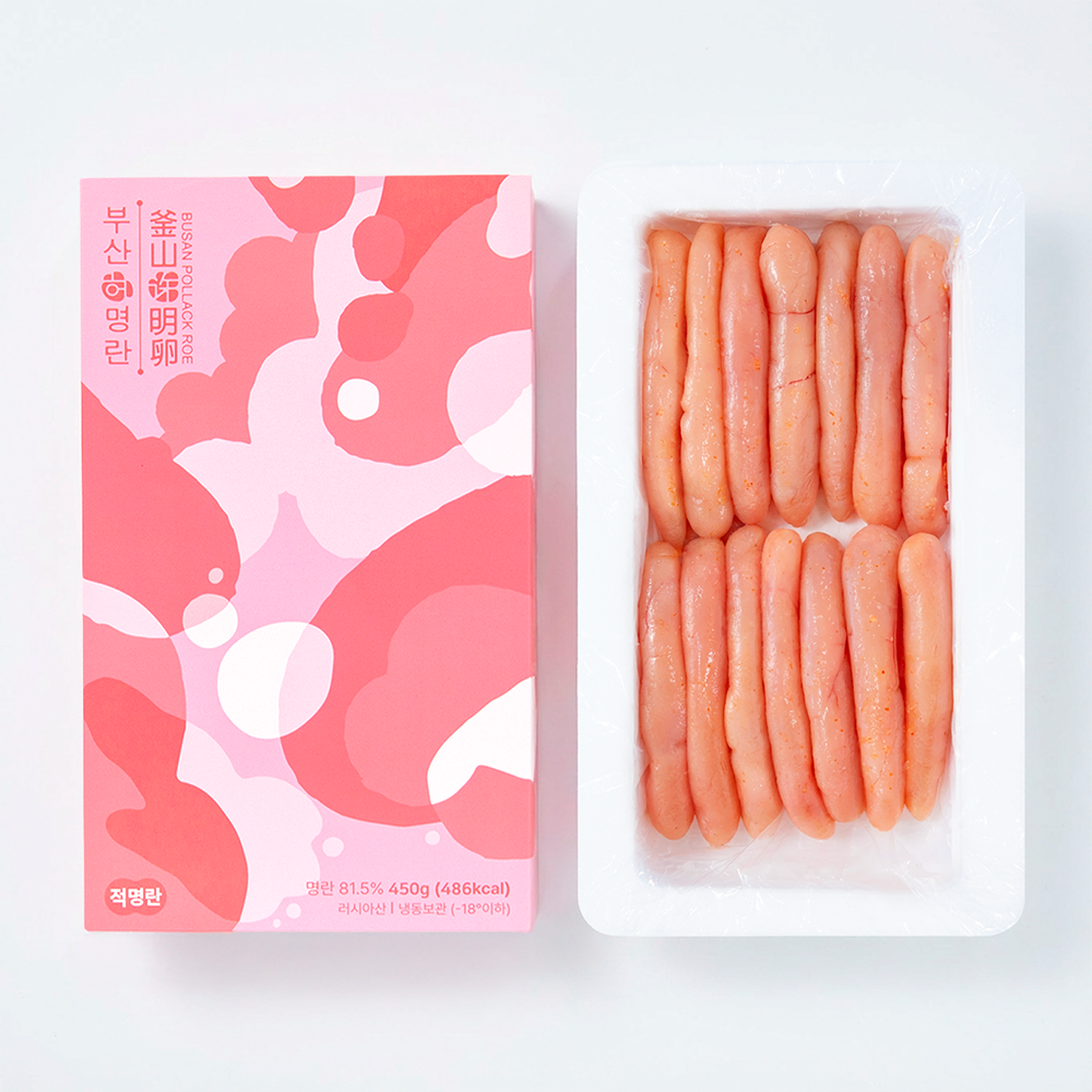 저염 무색소 명란젓 450g 명란 구이 젓갈 구이용 냉동 선동 정란 온명란 젖 첫인사 선물 - 상품 이미지