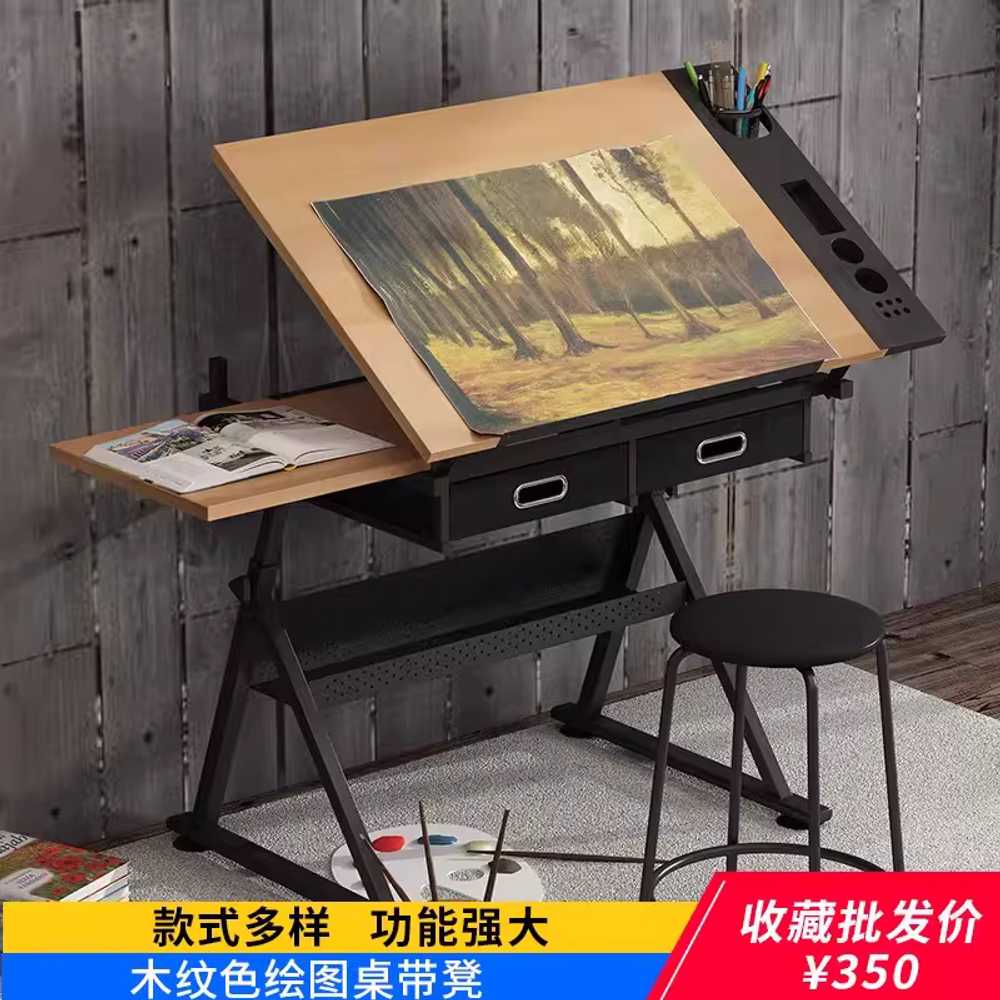 드로잉 테이블 플레이트 그림 수채화 이젤 서예 대형 목재 / 기본 테이블 - 상세 이미지 5