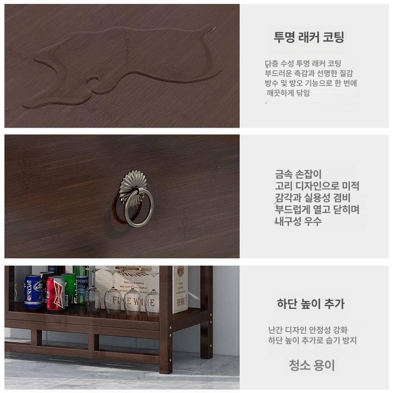 우드 와인병 정리대 인테리어 장식장 와인 거치대 업소용 문 포함 스타일 A - 상세 이미지 2