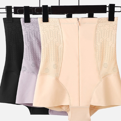 L-5XL 지퍼형 여성 팬티 속옷 여자 커버 보정 하이웨스트 엄마 뱃살 지퍼 빅사이즈 - 상품 이미지