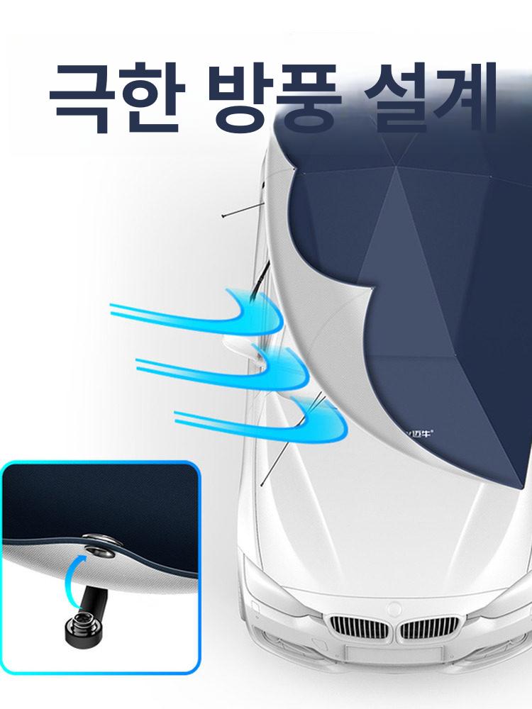 자동차 어닝 방수 차량용어닝 차박 트렁크 접이식 자외선 다크네이비 트렁크랙및전면가로대미포함 - 상세 이미지 5