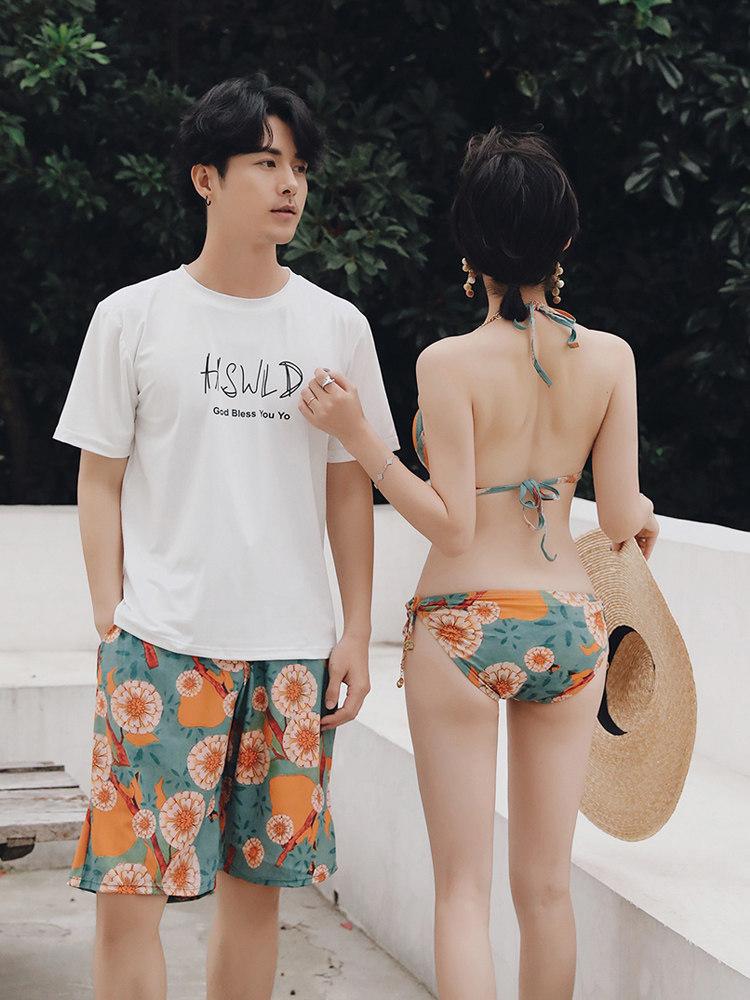 커플 수영복 휴양지 비치웨어 신혼여행 시밀러룩 리조트 - 상세 이미지 3