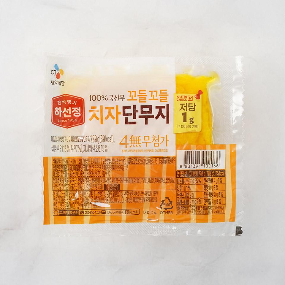 메가마트 CJ 하선정 치자 꼬들꼬들단무지 200g - 상품 이미지