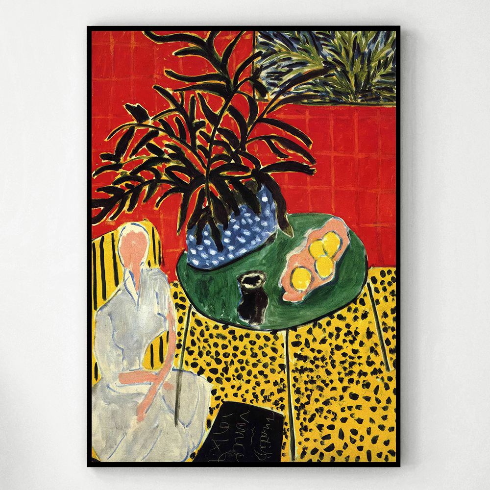 앙리마티스 인테리어 그림 액자 포스터 명화 Interior with a Black Fern - 상세 이미지 3