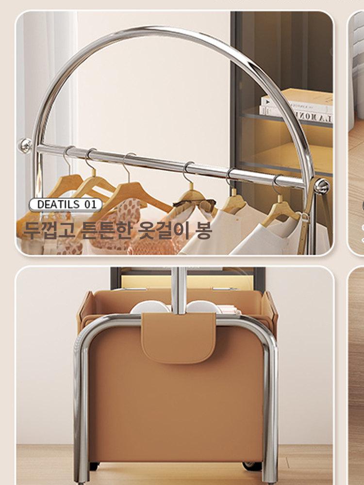 이동식 스탠드 행거 코트걸이 스테인리스 안방 옷걸이 - 상세 이미지 4