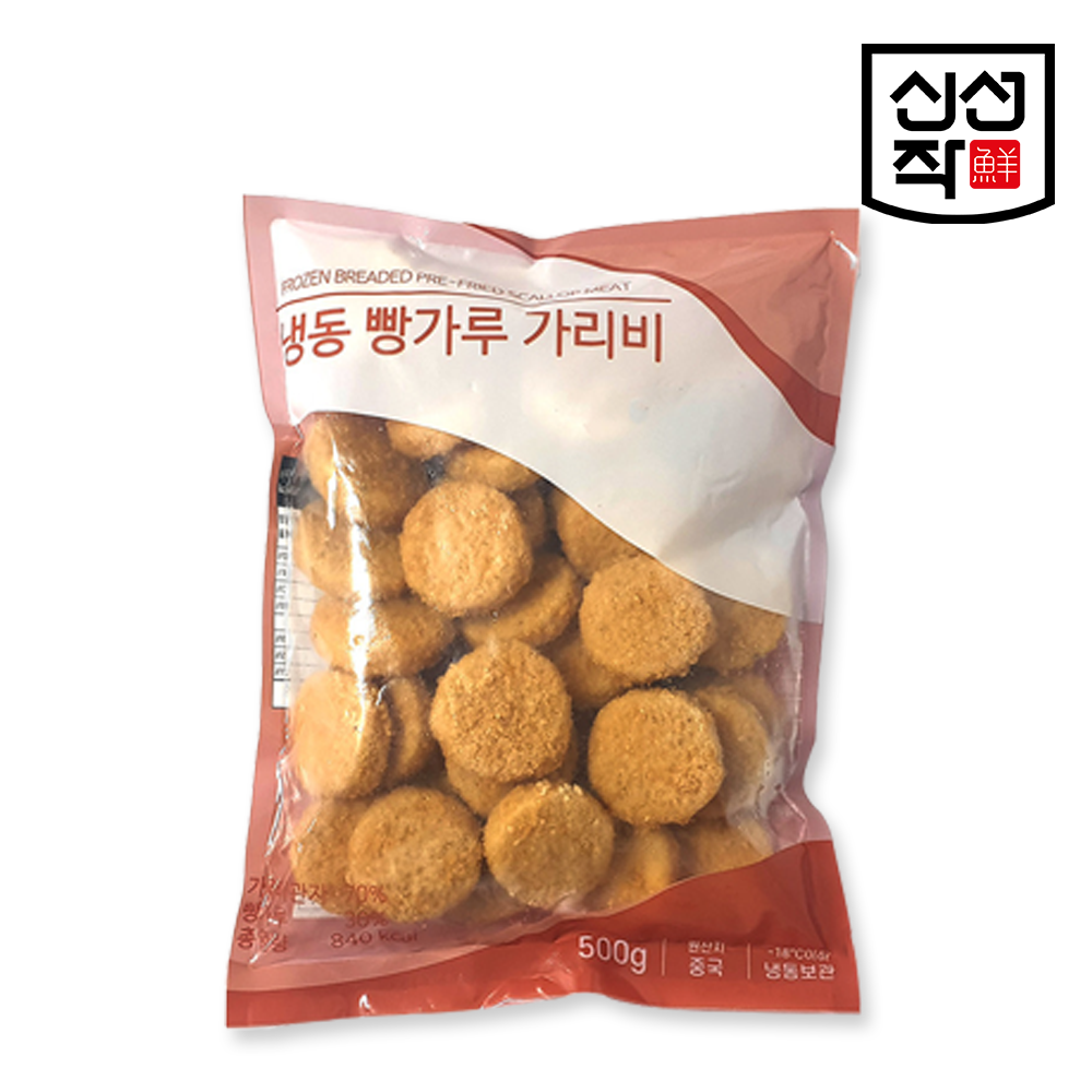 [신선작] 냉동 빵가루 가리비관자 튀김 500g, 1팩 - 상세 이미지 3