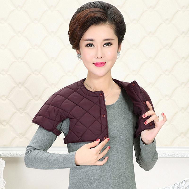 경량 어깨 보온 패딩 숄더 조끼 어깨 보호대 레드 - 상세 이미지 3