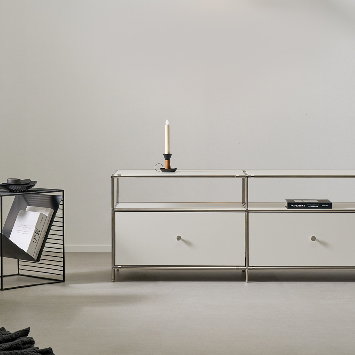 헤이몰리 헤이즈 미드센츄리 모듈 2단 1325 선반장 거실장