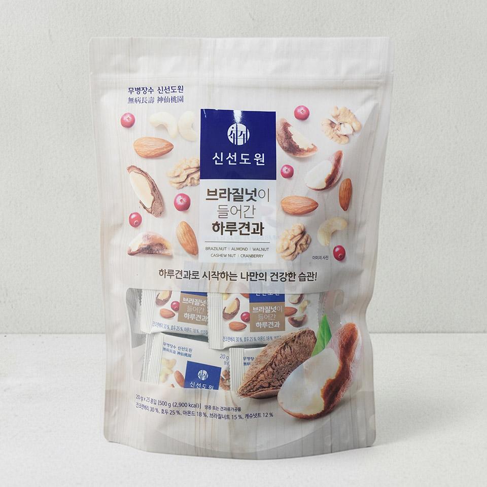메가마트 신선도원 브라질넛이 들어간 하루견과 20gx25입 - 상품 이미지