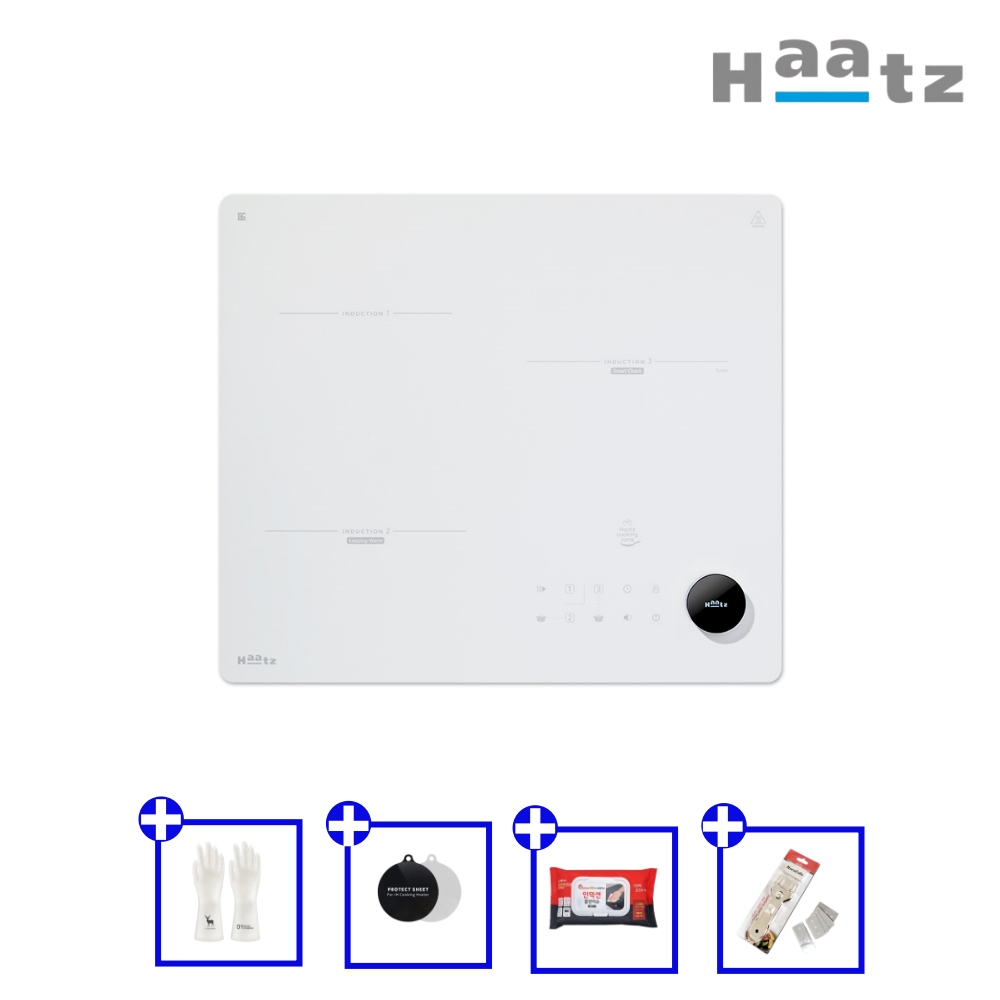 하츠 인덕션 3구 스마트휠 화이트 블랙 EIC-30HWR241 전기레인지 쿡탑 설치비포함