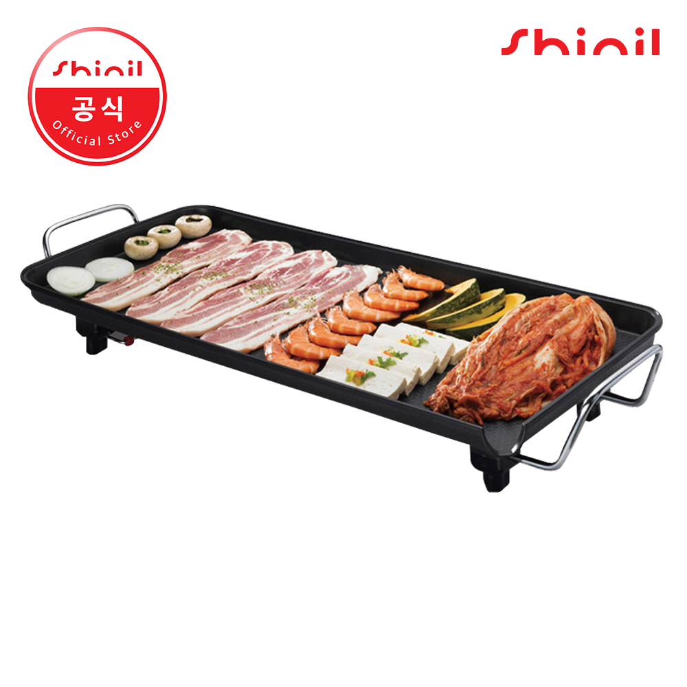 국산 전기그릴 와이드 대형 가정용 전기불판 삼겹살 고기굽는기계 그릴팬