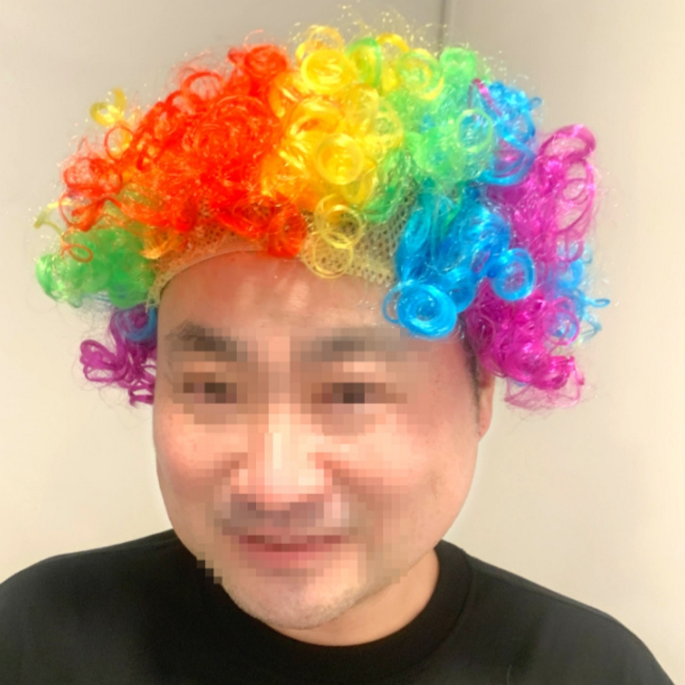 무지개 가발 파마머리 파티 이벤트 - 상품 이미지
