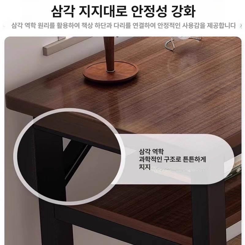 2인용 컴퓨터 책상 커플 미디 데스크 부부 넓은 테이블 - 상세 이미지 4