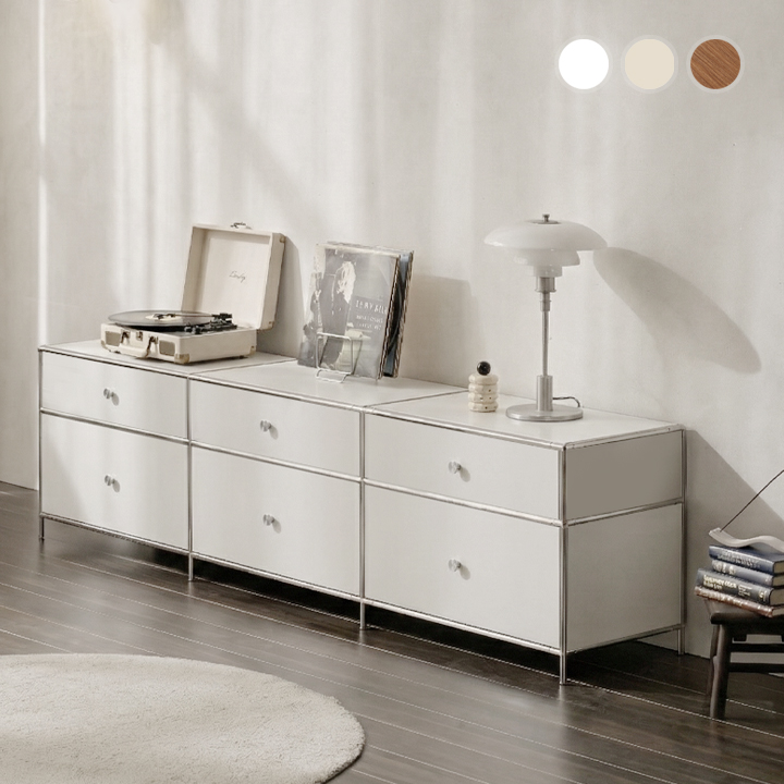 헤이몰리 헤이즈 미드센츄리 모듈 2단 1980 서랍장 거실장