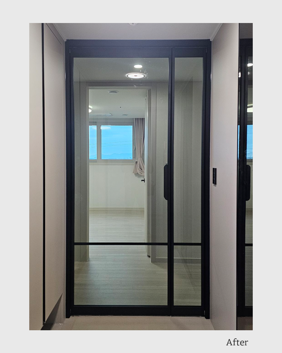 180도 스윙도어 현관 아파트 외도어 싱글 초슬림 중문 (우드제품)