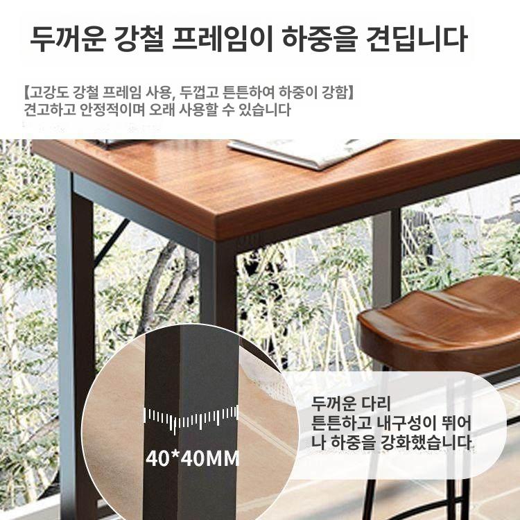 원목 홈바 테이블 홈카페 주방 창가 일자형 책상 - 상세 이미지 4