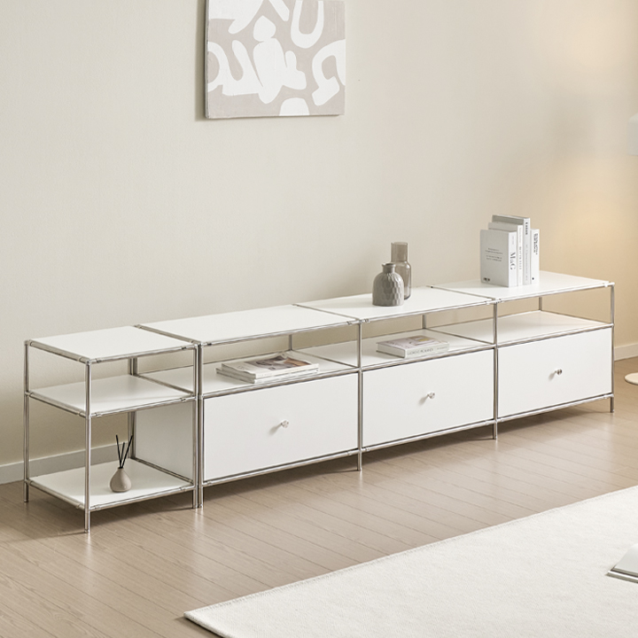 헤이몰리 헤이즈 미드센츄리 모듈 2단 1980 선반장 거실장+2단 400 협탁