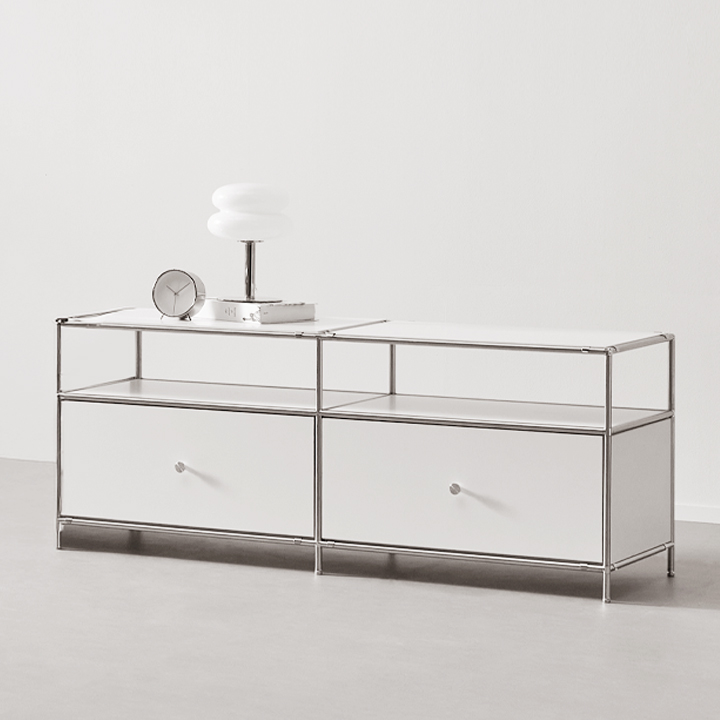 헤이몰리 헤이즈 미드센츄리 모듈 2단 1325 선반장 거실장