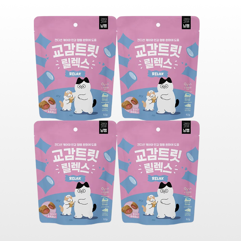 냥쌤 교감트릿 4팩 고양이 간식 트릿 이뮨 저칼로리 다이어트 간식 이미지 3